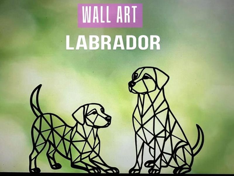 Geometric Labrador Retriever Wall Art