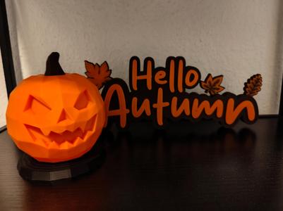 Halloween Pumpkin with Foot