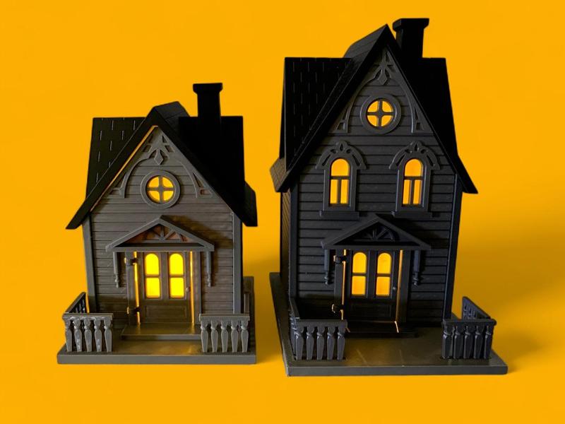 Tea Light Gothic Haunted House  (NO SUPPORTS)