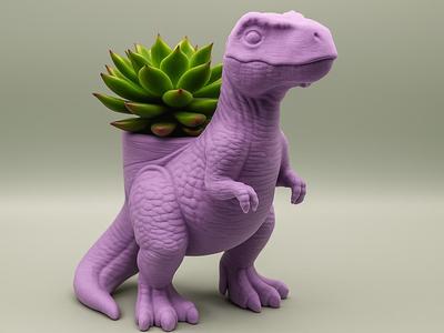 Dinosaur Planter T-Rex Succulent Pot Desk Decor