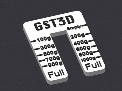 GST3D Filament Measure stick, easy to read