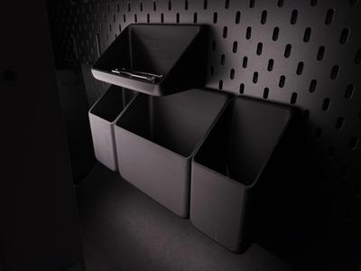 Large Modular SKADIS Bin shelf – no support 