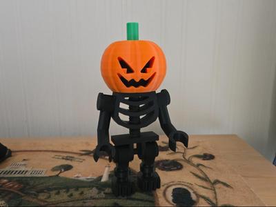 Big Bricks Pumpkin Head Skeleton