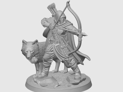 Ranger Human/Elves Male D&D Miniature (40mm)