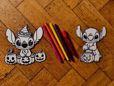 Ausmalbilder Stitch Halloween Nr.3