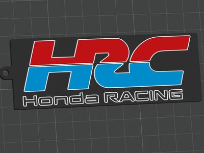 HRC Keychain, Black background, Raised Font