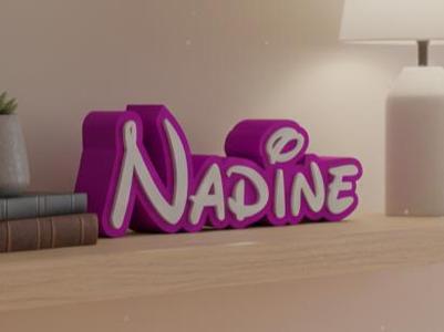 name tag lettering nadine
