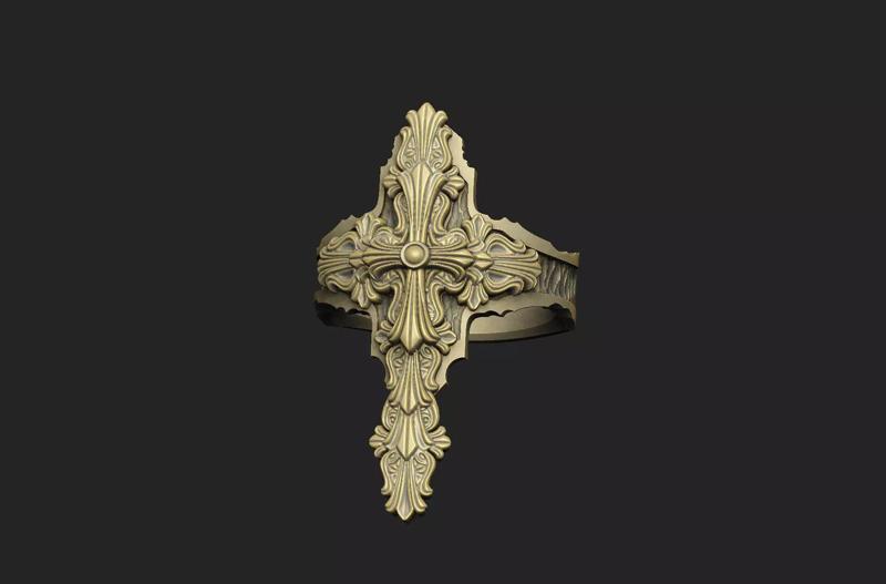 the cross ring design catholic baroque queen royal luxury