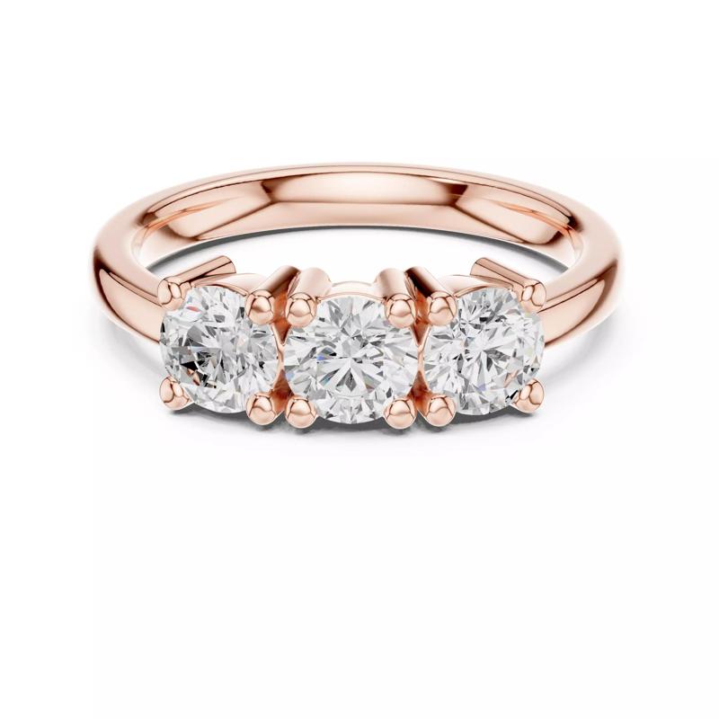 Three Round Cut Diamond Stacking Wedding Band 3DM STL Video