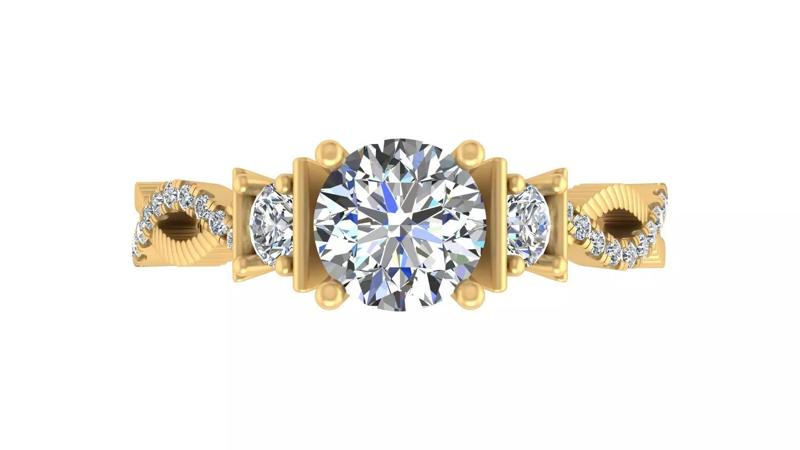 Twisted Infinity Engagement Ring