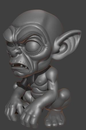 Gollum STL - Chibi Lord of the Rings Creature 3D Model