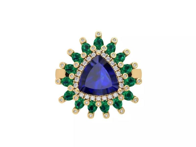 Triangle Artdeco Ring