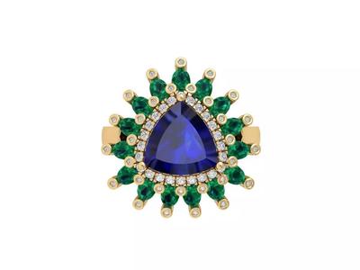 Triangle Artdeco Ring