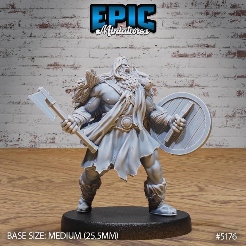Berserker Viking Rage ‧ DnD Miniature ‧ Tabletop Miniatures ‧ Gaming Monster ‧ 3D Model ‧ RPG ‧ DnDminis ‧ STL FILE