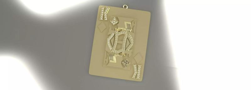King of Diamonds Gold Pendant Jewelry Silver Platinum Luxury