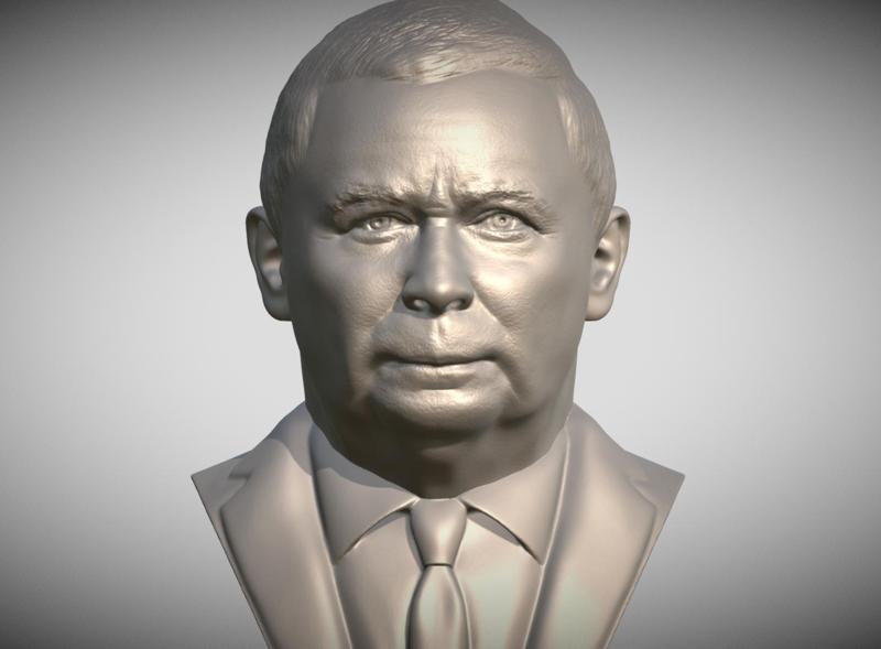 Jarosław Kaczynski bust for 3D printing