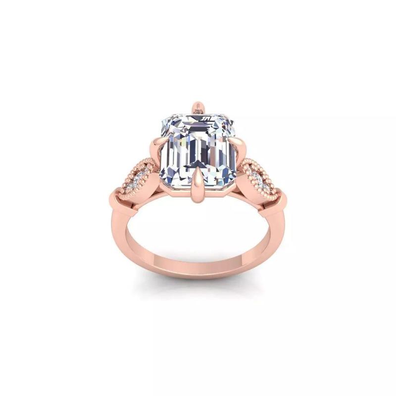 Woman Engagement Ring 3d Model and Render 28