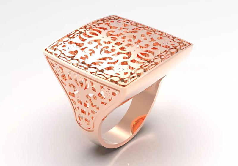 Rose gold ring slim design model gr0028
