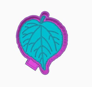 Heart-Shaped Leaf STL File | 3D Printable Mold Master | Autumn/Fall Ornament | Silicone Mold Template | Digital Download