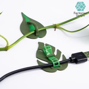 Plant Cable Clips & Ties "LeafLock" | Adjustable Cable Zip STL to 3D print | Leaf Wall Clips
