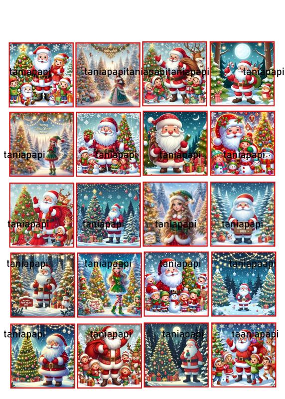 Christmas stickers-resolution 10656x14908 PDF