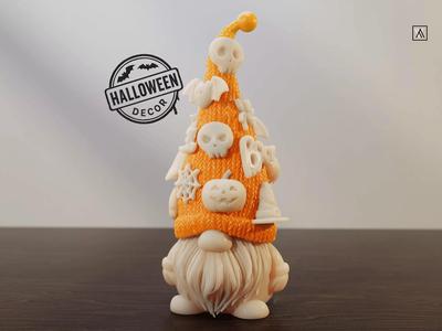 Halloween Gnome STL Modern 3D Print File for Home Decor