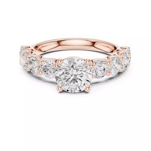 U-Cut Round Diamond Half-Eternity Wedding Ring 3DM STL Video