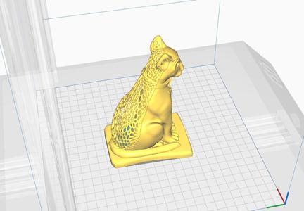 Egyptian Voronoi Cat Decoration