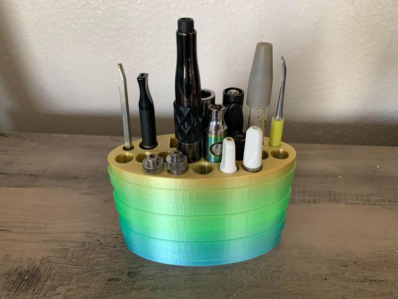 Oval Vape Cartridge Battery Tool Puffco USB Caddy Holder Storage 510 Thread