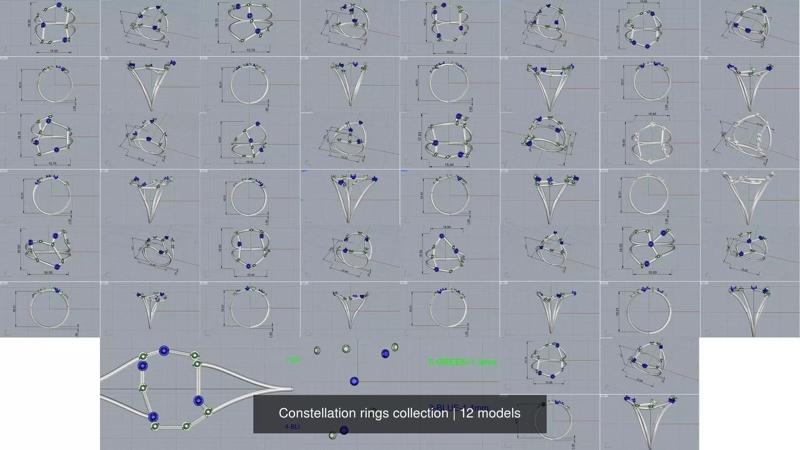 Constellation rings collection