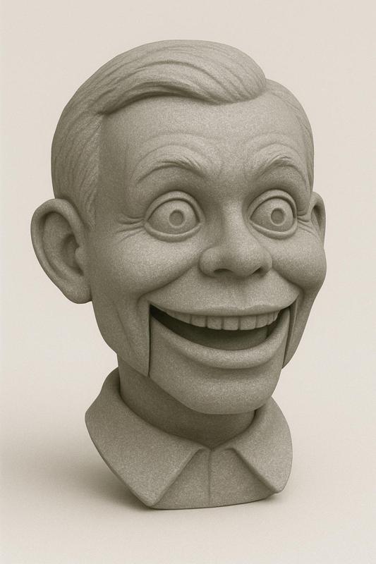 3D Printable Ventriloquist Dummy Head - STL File