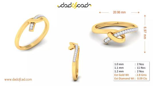 Charming Waves Diamond Ring Online