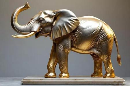 The Ultimate Luxury Decor Substantial Intricately Gold Elephant