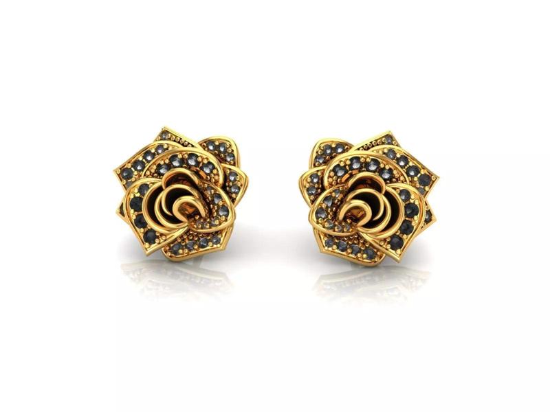 0211 - Delicate Rose Ear rings for Women