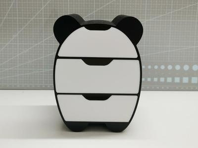 Super cute cartoon panda drawer jewelry organizer