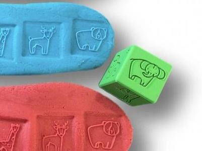 Zoo Animals Playdoh Stamping Cube