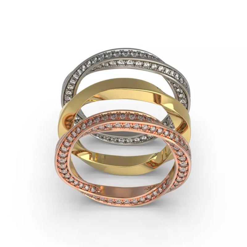 Spiral Diamond Band