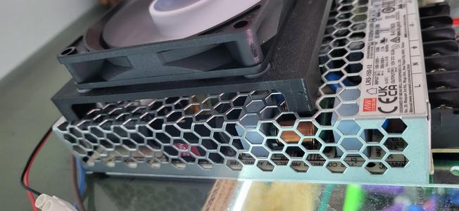 80mm Fan Mounting Plate for LRS-150-12 MeanWell Power Supply