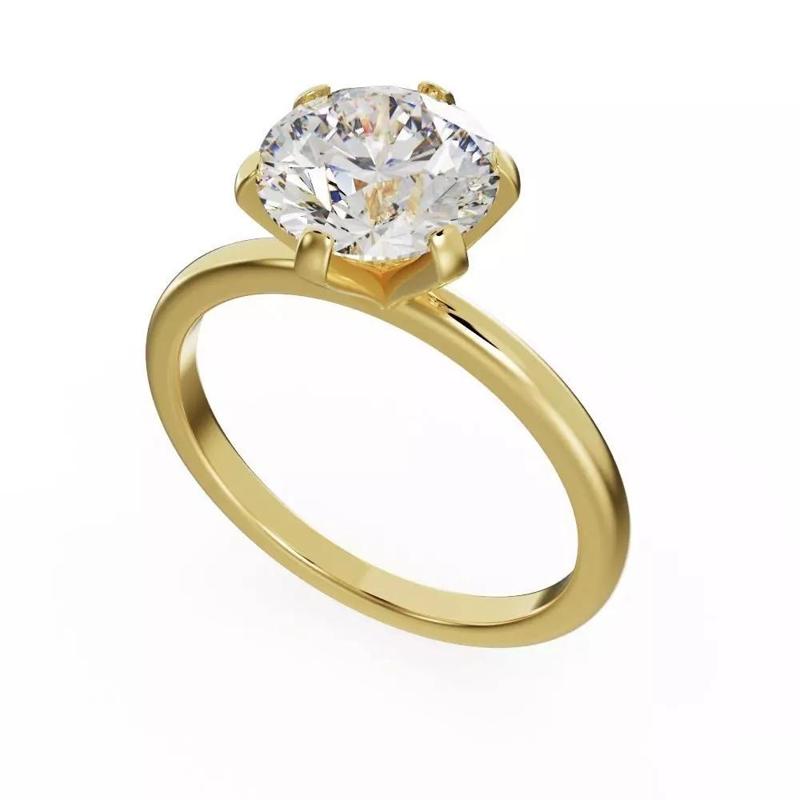 Solitarie ring ready for print