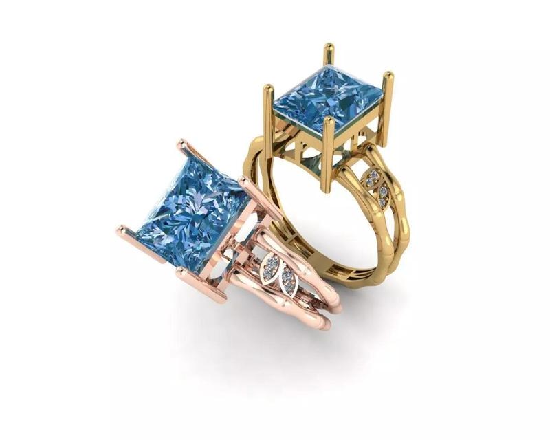 Solitaire Wedding Engagement Women Ring 3D print model