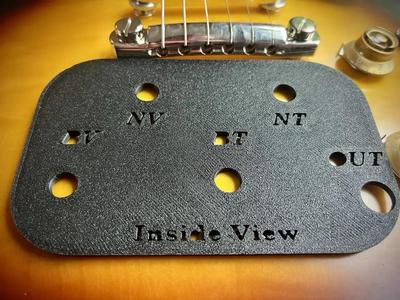 Les Paul Volume / Tone / Jack Template For Pots Potentiometers Cap Custom Wiring