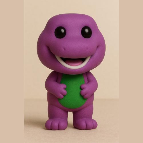 Barney figura estilo chibi