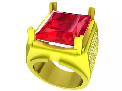 7894 fashion diamond men ring