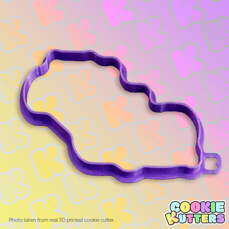 FORMULA ONE RACING CAR COOKIE CUTTER MOLD