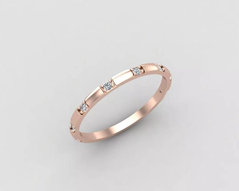 light weight Minimal diamond ring in all sizes 136-MW