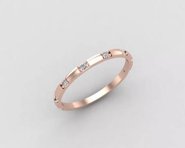 light weight Minimal diamond ring in all sizes 136-MW