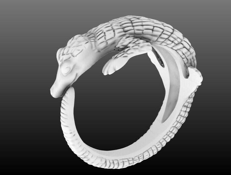 Exquisite 3D Crocodile Ring The Apex of Wilderness Elegance
