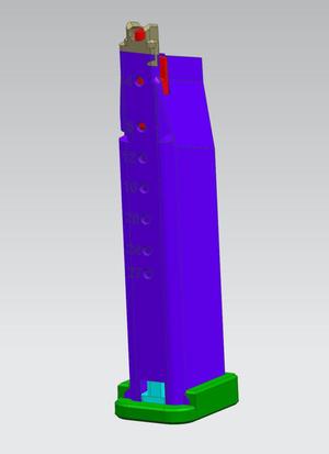 FMAG Hi-Capa double stack V3 FOR FROG ENGINEERING GBB PISTOLS, 27 rounds capacity