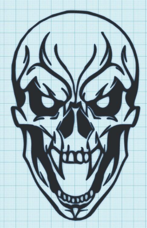FLAME - SKULL -  WALL ART