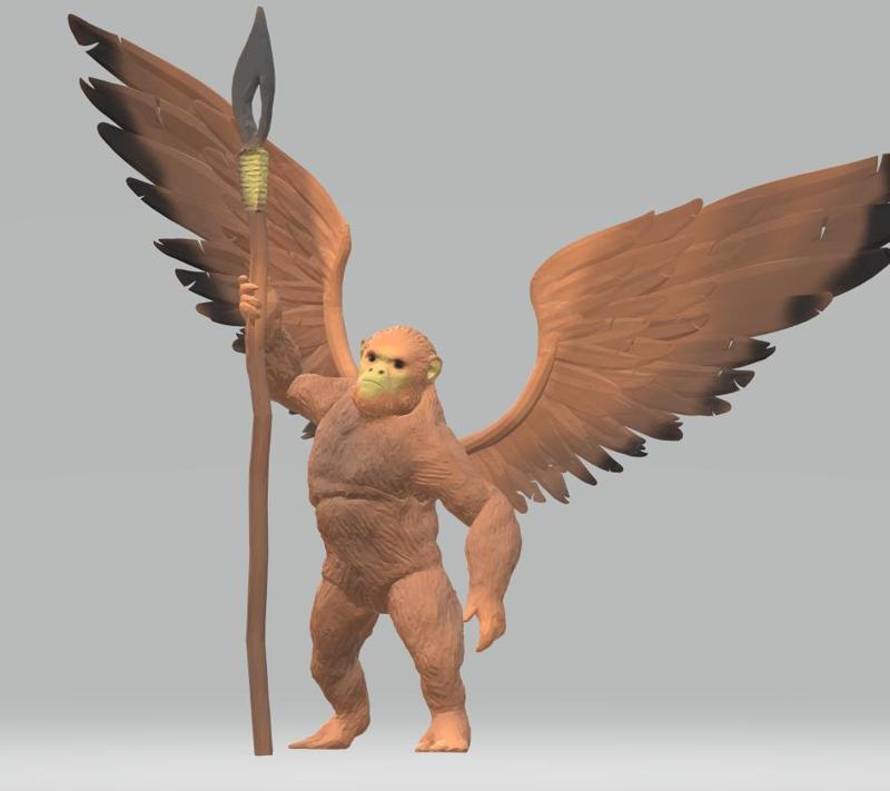 Flying Monkey Familiar with spear